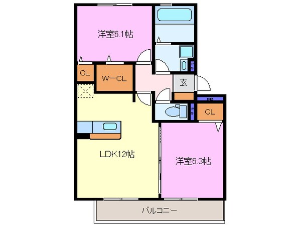 七宝駅 徒歩20分 3階の物件間取画像